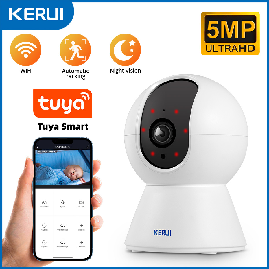 Eufy Camera E220 - KERUI-Tuya Inteligente Mini WiFi Câmera IP,