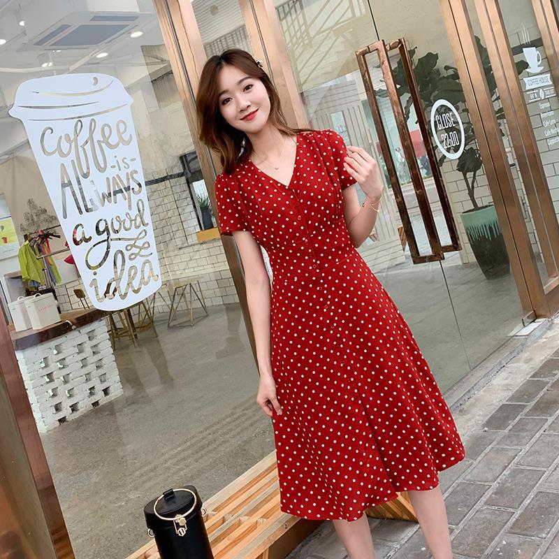 Aglaonema Red - Chiffon Wrap Mulheres Vestidos Midi Solto